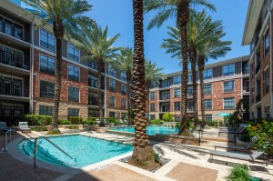 One Bedroom Apartments for Rent in Houston, TX - Pool with Lounges & Patio      